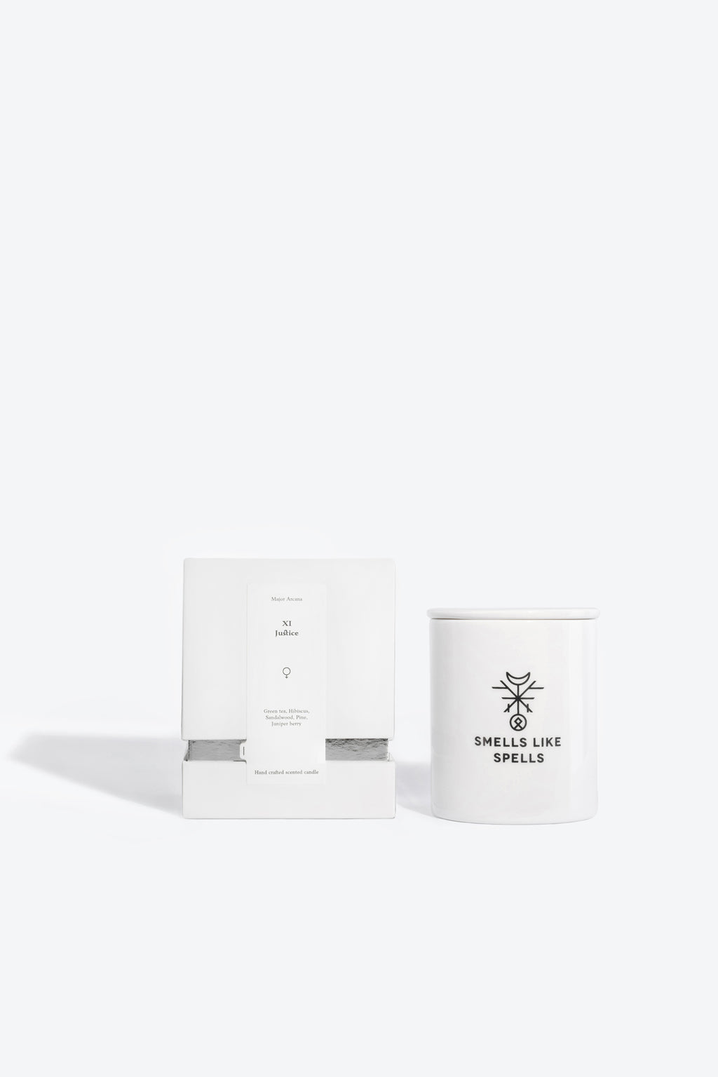 Soy wax scented candle JUSTICE Smells Like Spells TAROT MAJOR ARCANA