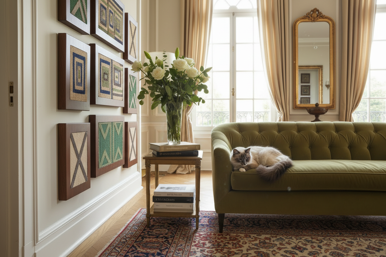 Gatto in casa elegante